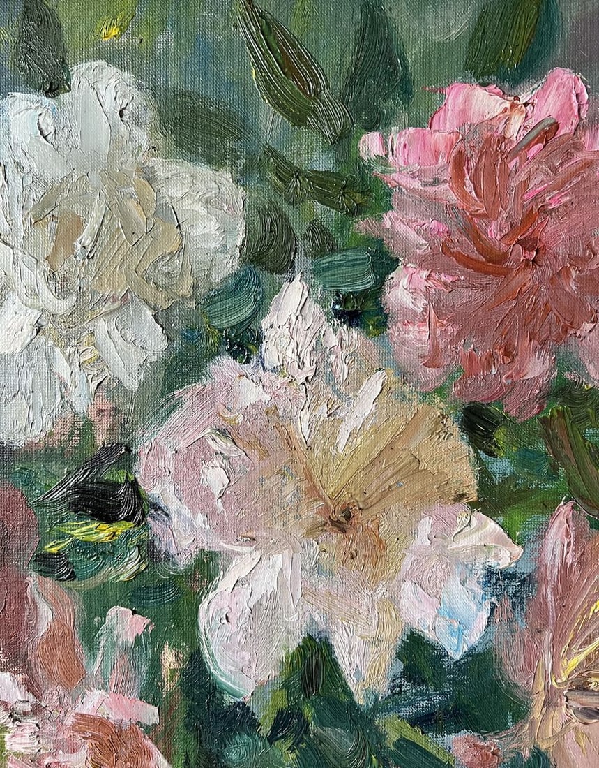 Oil painting Peonies on the windowsill V. Mishurovsky - 5