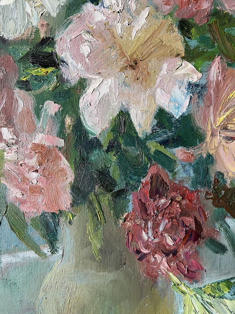Oil painting Peonies on the windowsill V. Mishurovsky - 6