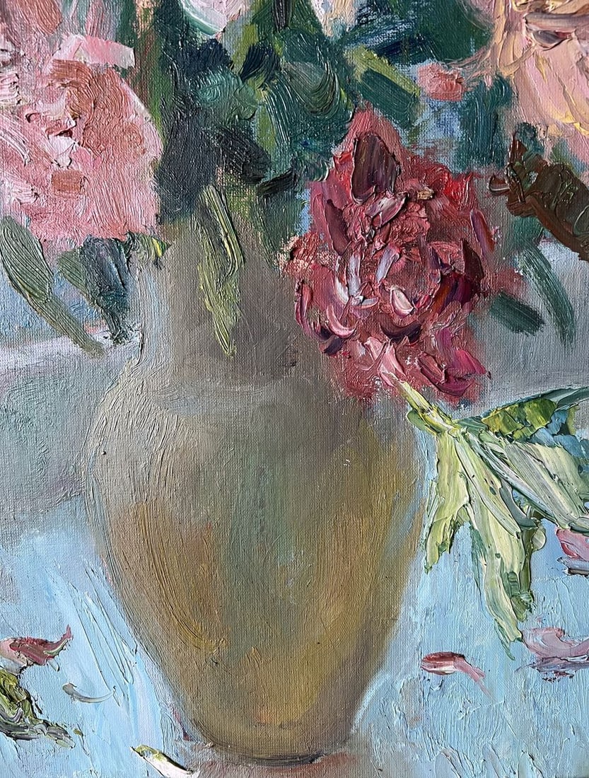 Oil painting Peonies on the windowsill V. Mishurovsky - 7