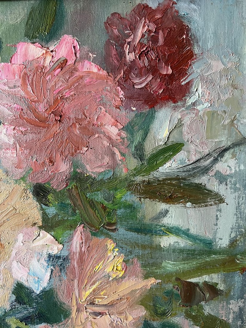 Oil painting Peonies on the windowsill V. Mishurovsky - 8