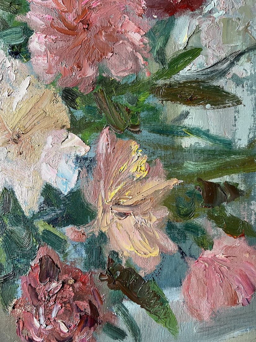 Oil painting Peonies on the windowsill V. Mishurovsky - 9