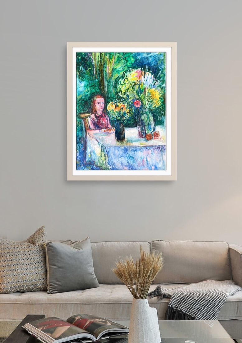 Oil painting Girl in the garden Peter Tovpev - 3