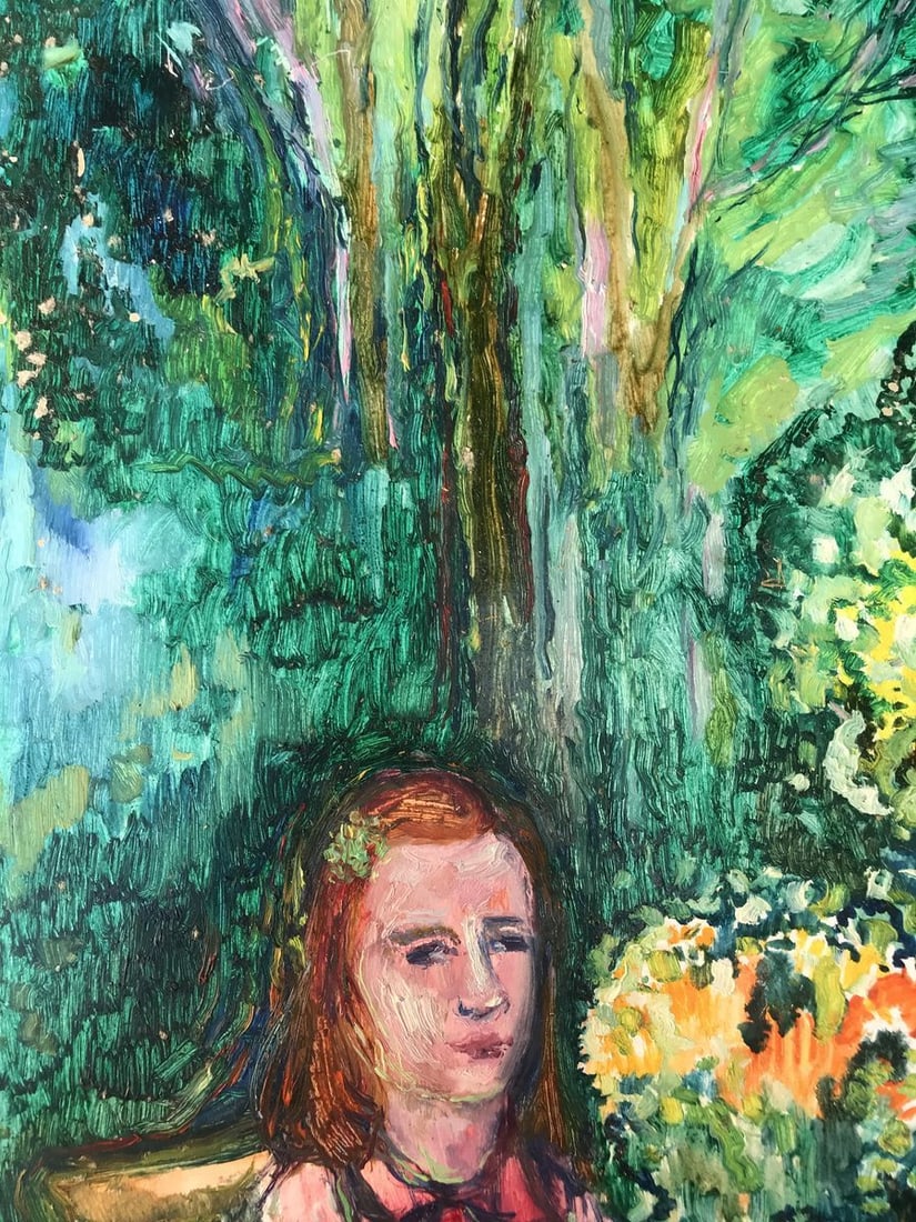 Oil painting Girl in the garden Peter Tovpev - 4