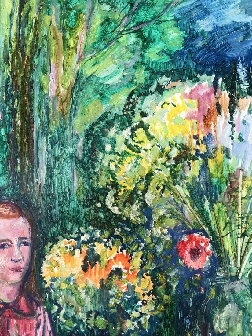 Oil painting Girl in the garden Peter Tovpev - 5