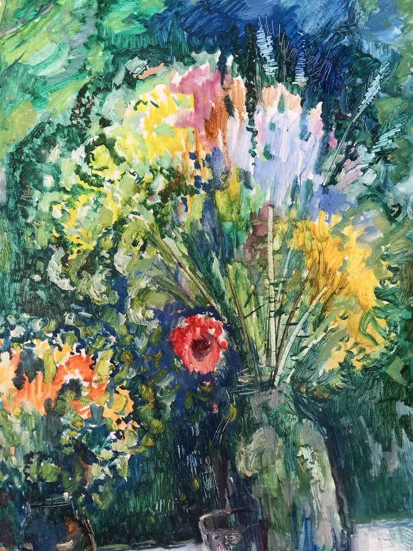 Oil painting Girl in the garden Peter Tovpev - 6