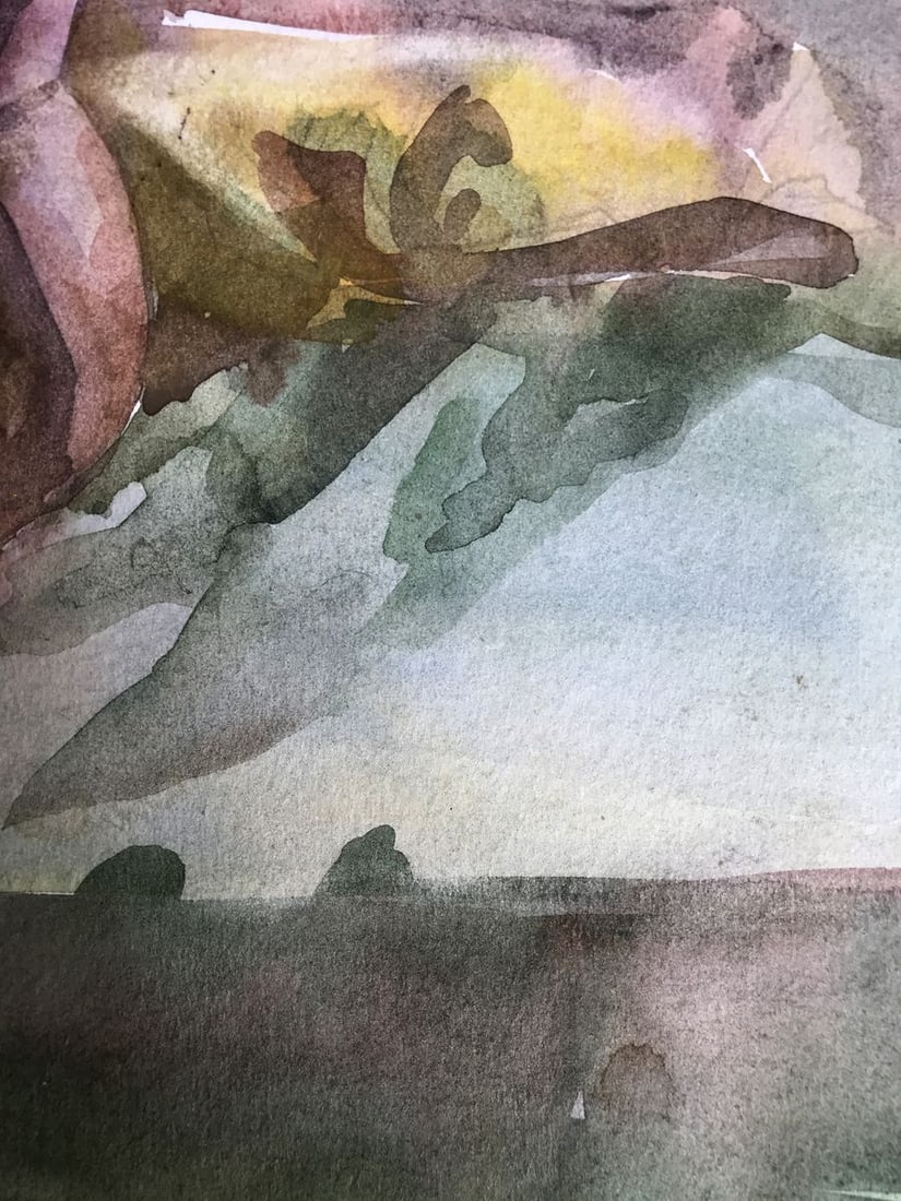 Watercolor painting A set table Unknown artist - 10