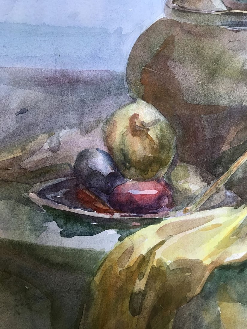 Watercolor painting A set table Unknown artist - 5
