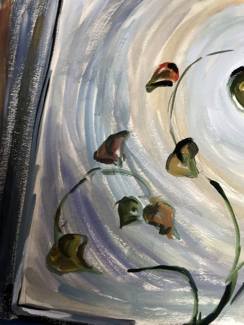Gouache painting A houseplant Unknown artist - 4