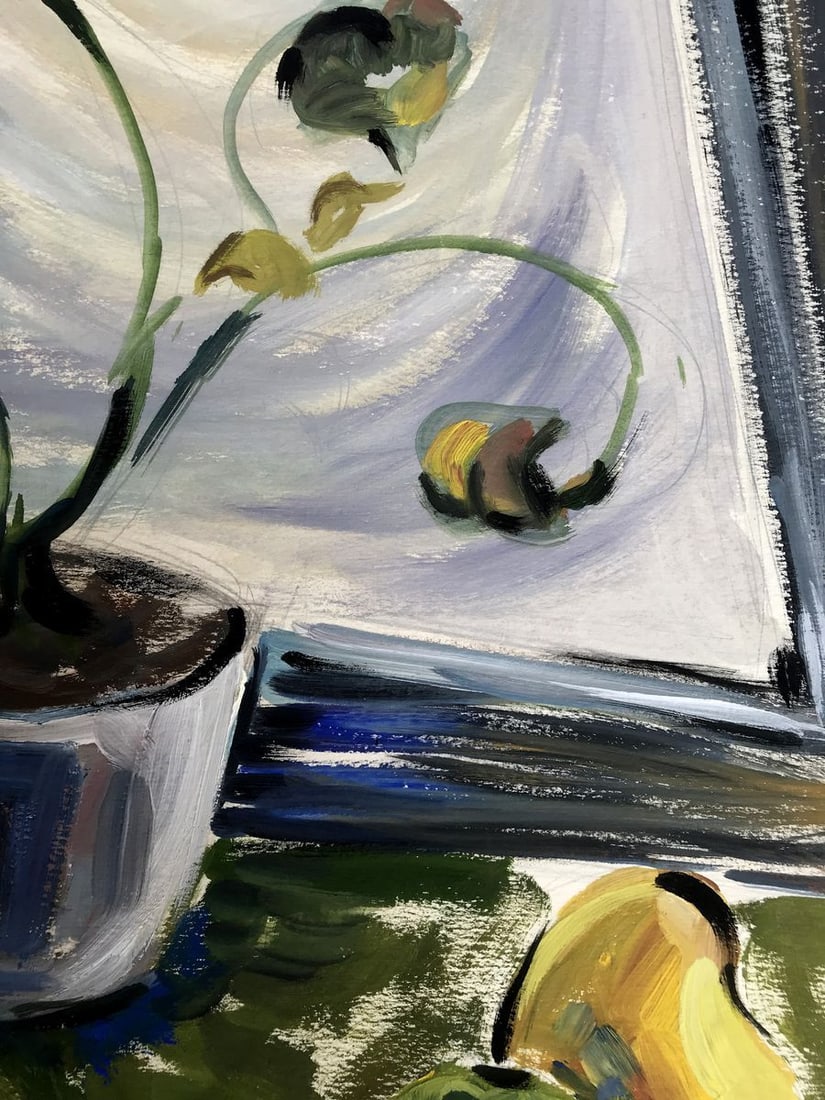 Gouache painting A houseplant Unknown artist - 7
