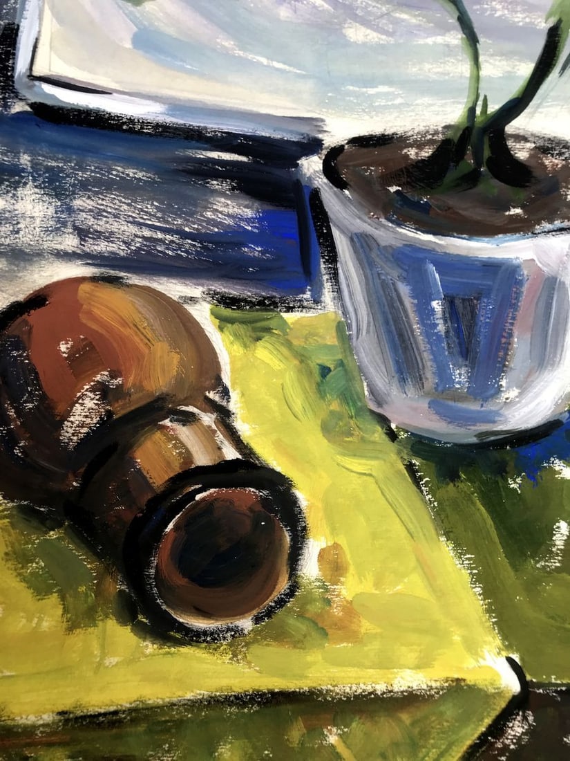 Gouache painting A houseplant Unknown artist - 8