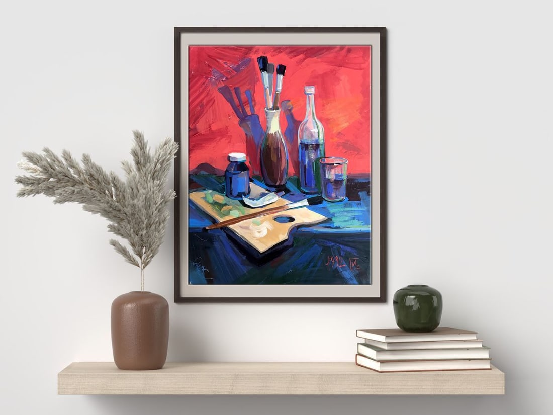 Acrylic painting Artist's table Solodovnikov I. B. - 3