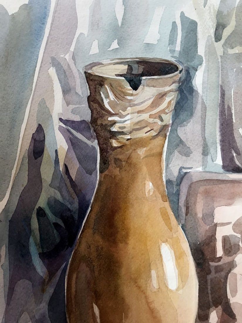 Watercolor painting Fruit on the table Unknown artist - 4