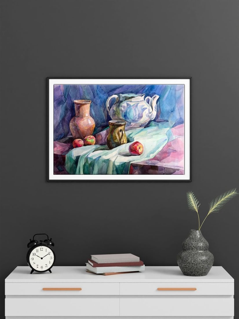 Watercolor painting Tea Party Unknown artist - 3