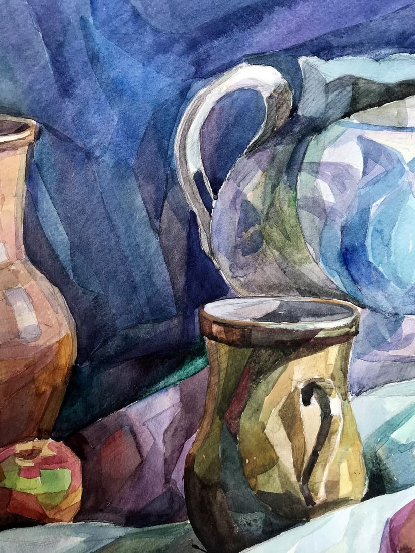 Watercolor painting Tea Party Unknown artist - 6