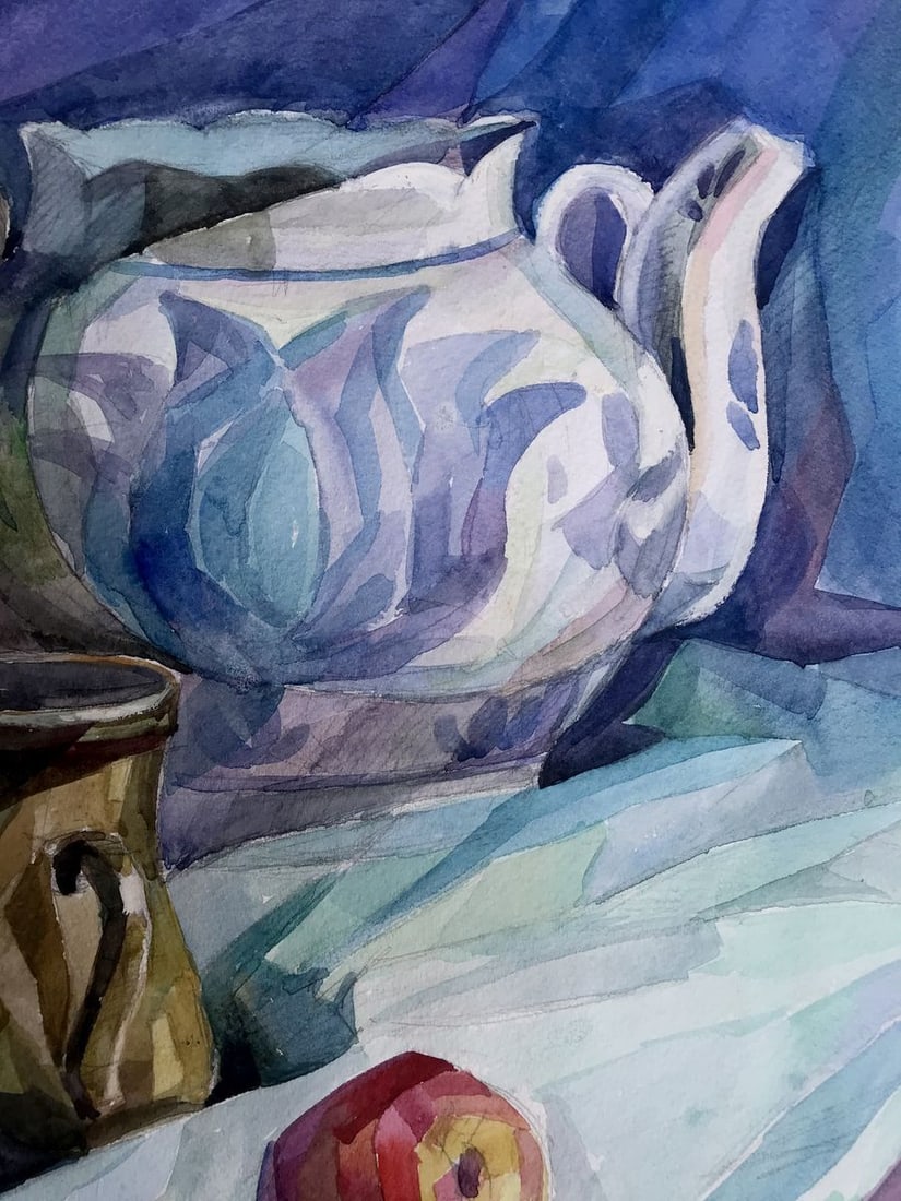 Watercolor painting Tea Party Unknown artist - 8