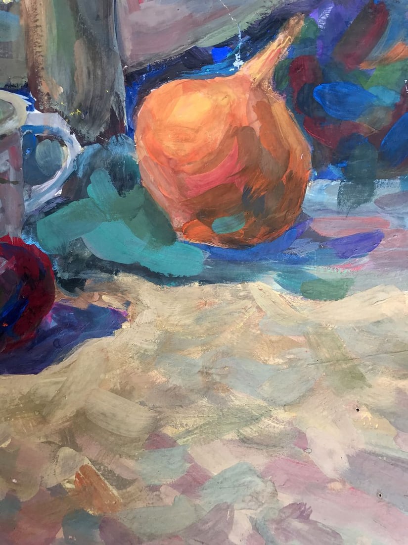 Gouache painting Rustic still life Unknown artist - 10