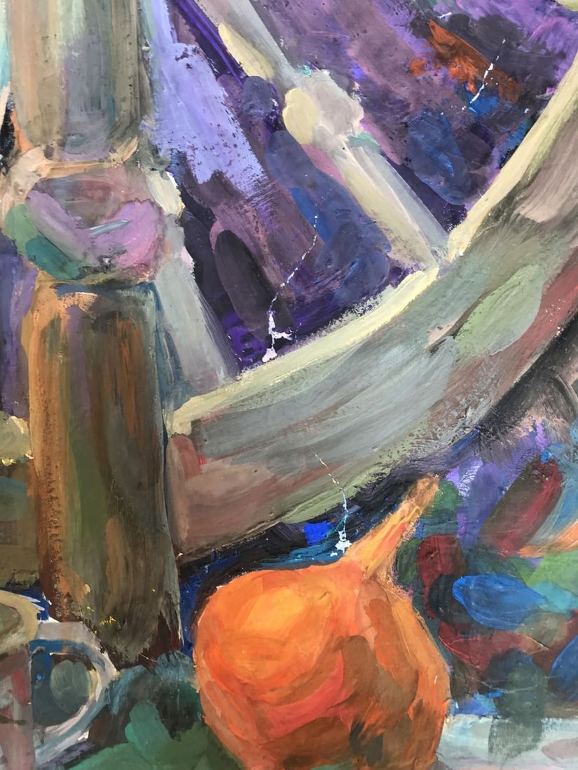 Gouache painting Rustic still life Unknown artist - 9