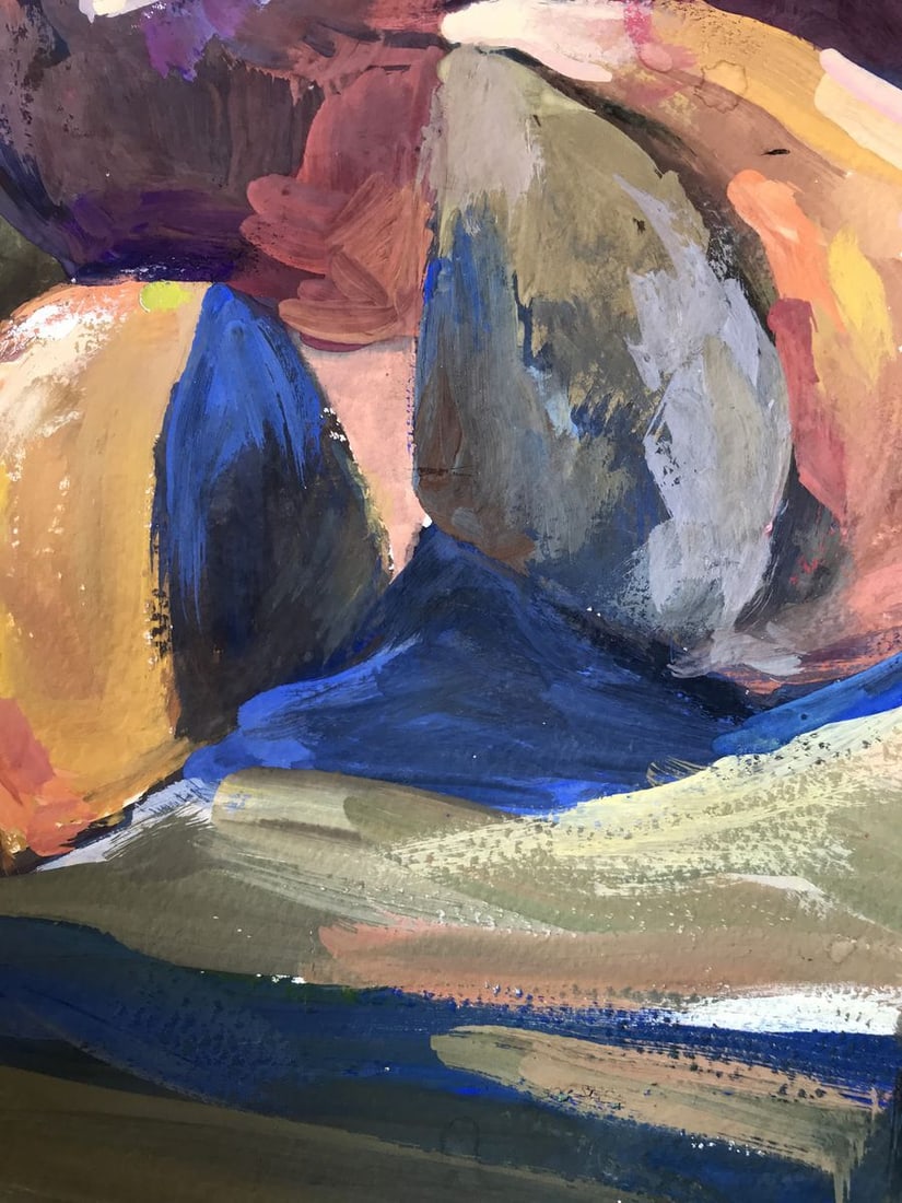 Gouache painting Set the table Unknown artist - 10