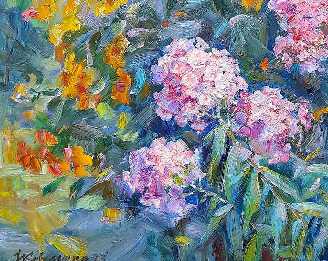 Oi painting Lilac in the garden Kovalenko Ivan Mikhailovich - 4
