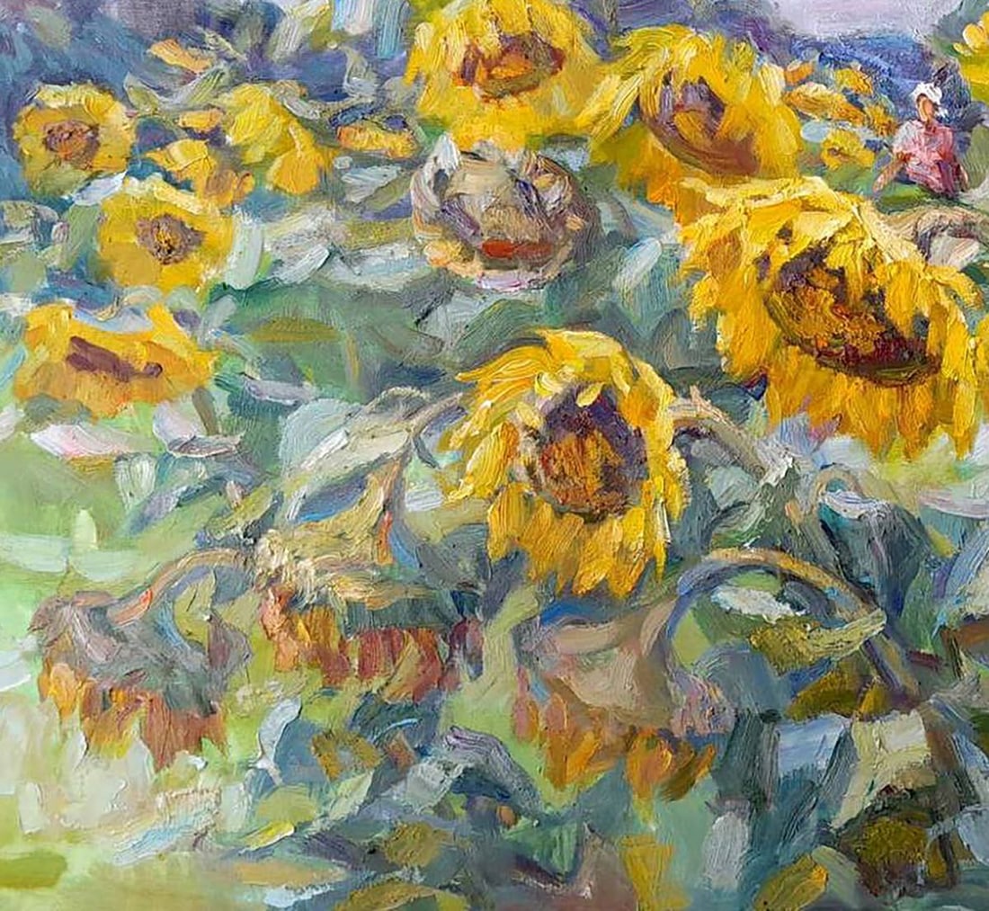Oi painting Among the sunflowers Kovalenko Ivan Mikhailovich - 4