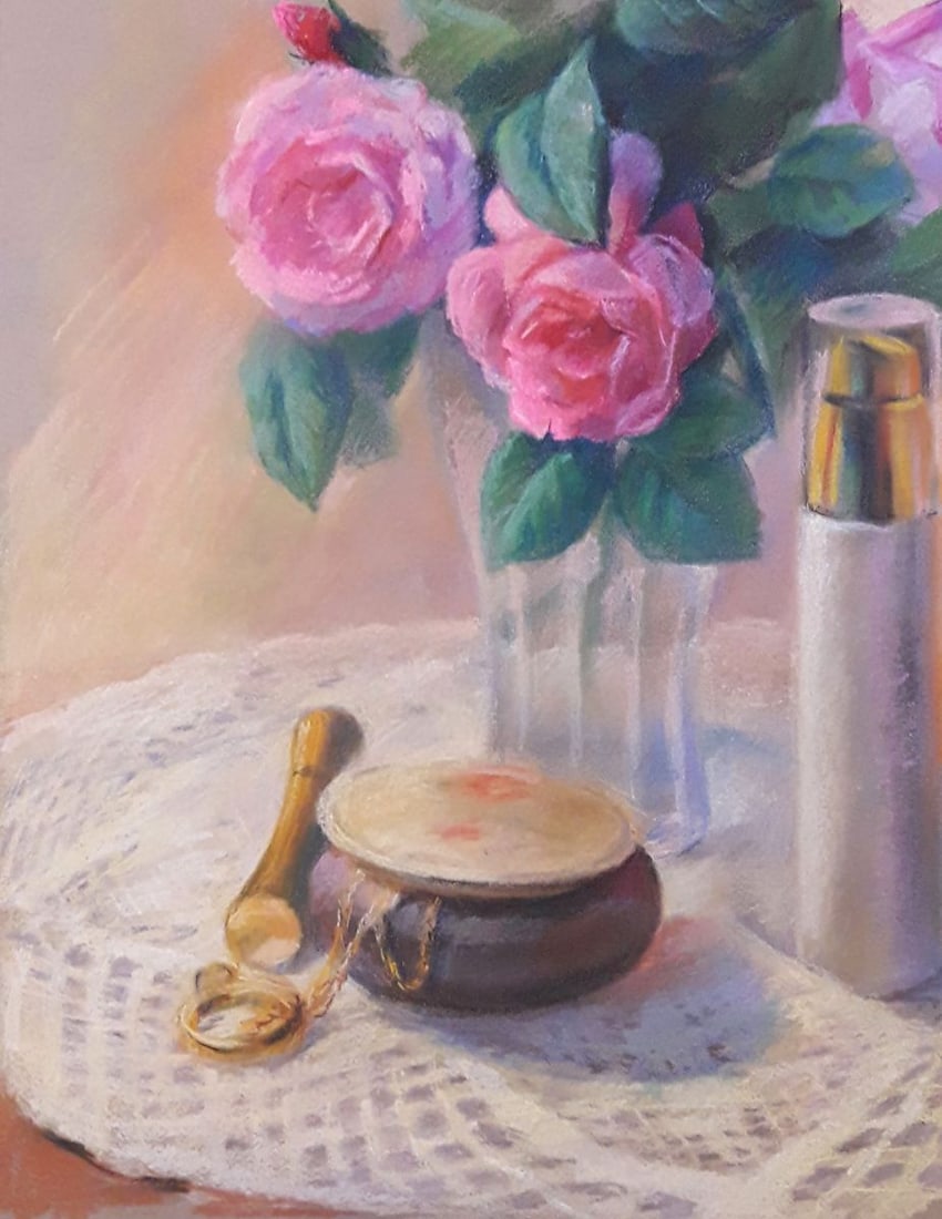 Pastel painting Tea roses Serdyuk Boris Petrovich - 4