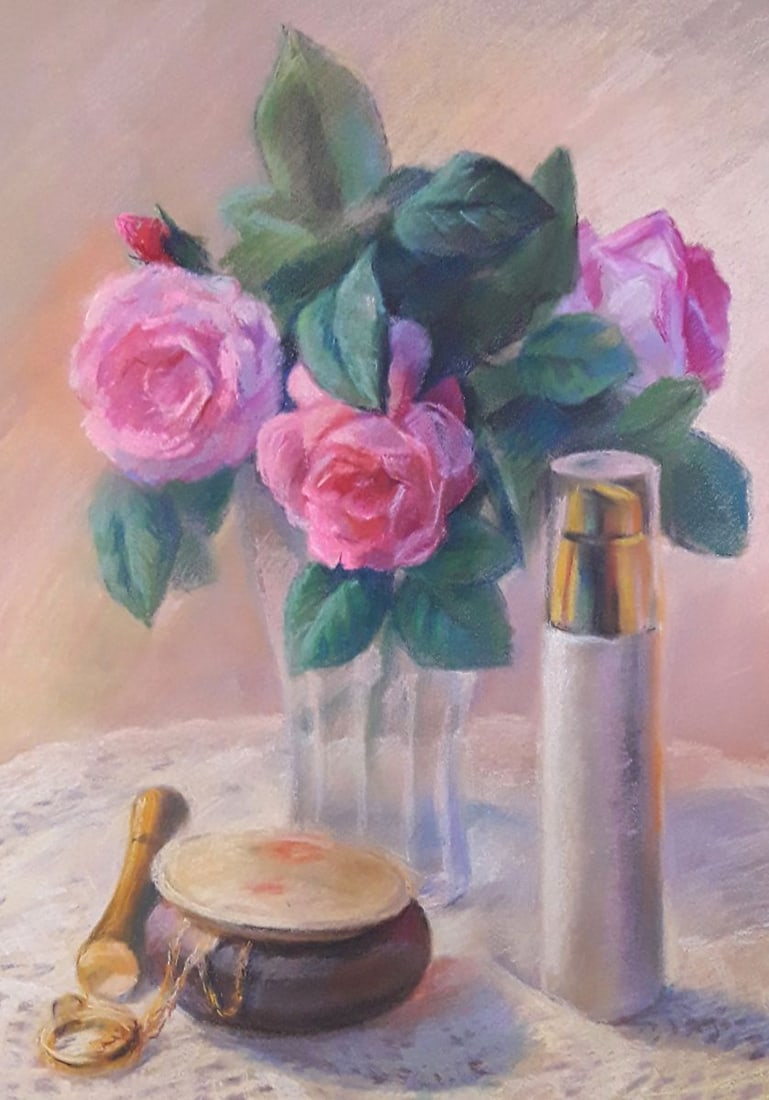 Pastel painting Tea roses Serdyuk Boris Petrovich - 6