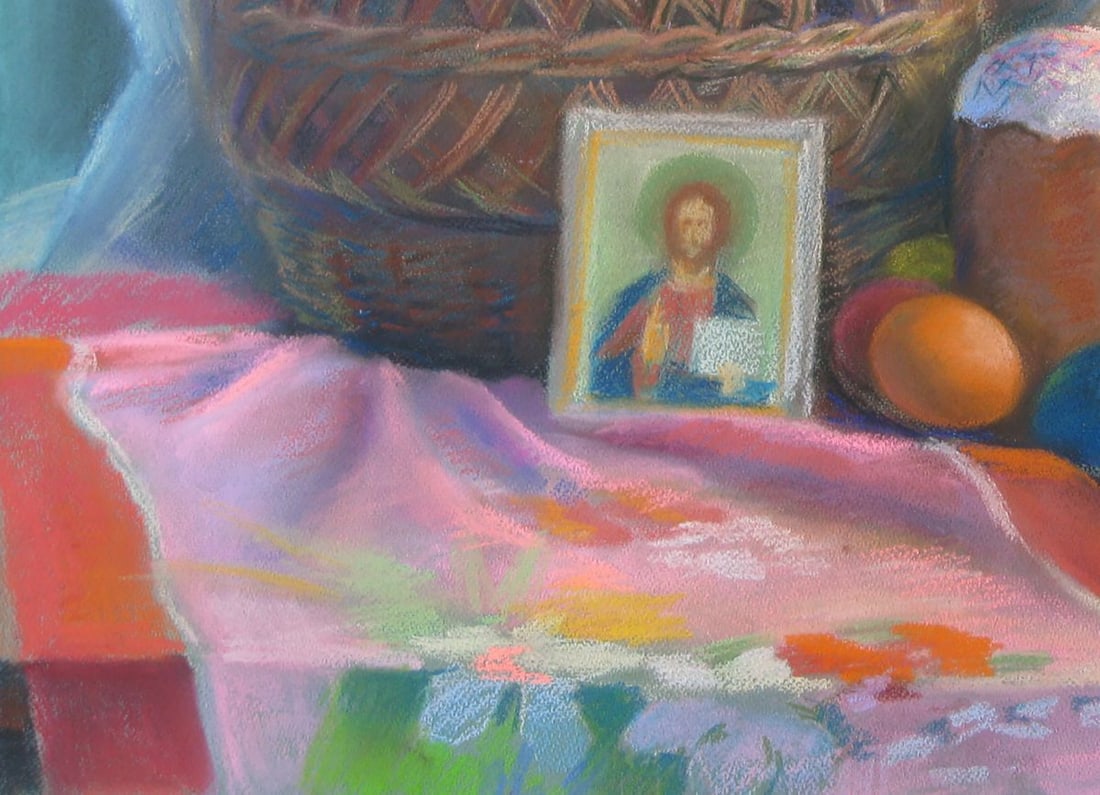 Pastel painting On Easter Serdyuk Boris Petrovich - 5