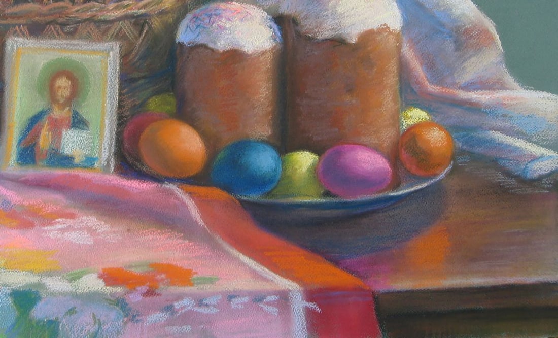 Pastel painting On Easter Serdyuk Boris Petrovich - 6