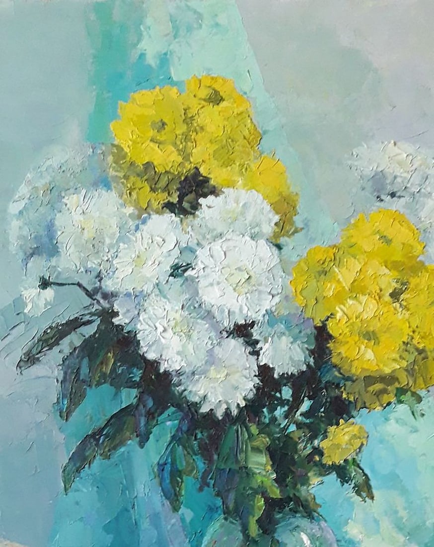 Oil painting Chrysanthemums Serdyuk Boris Petrovich - 2