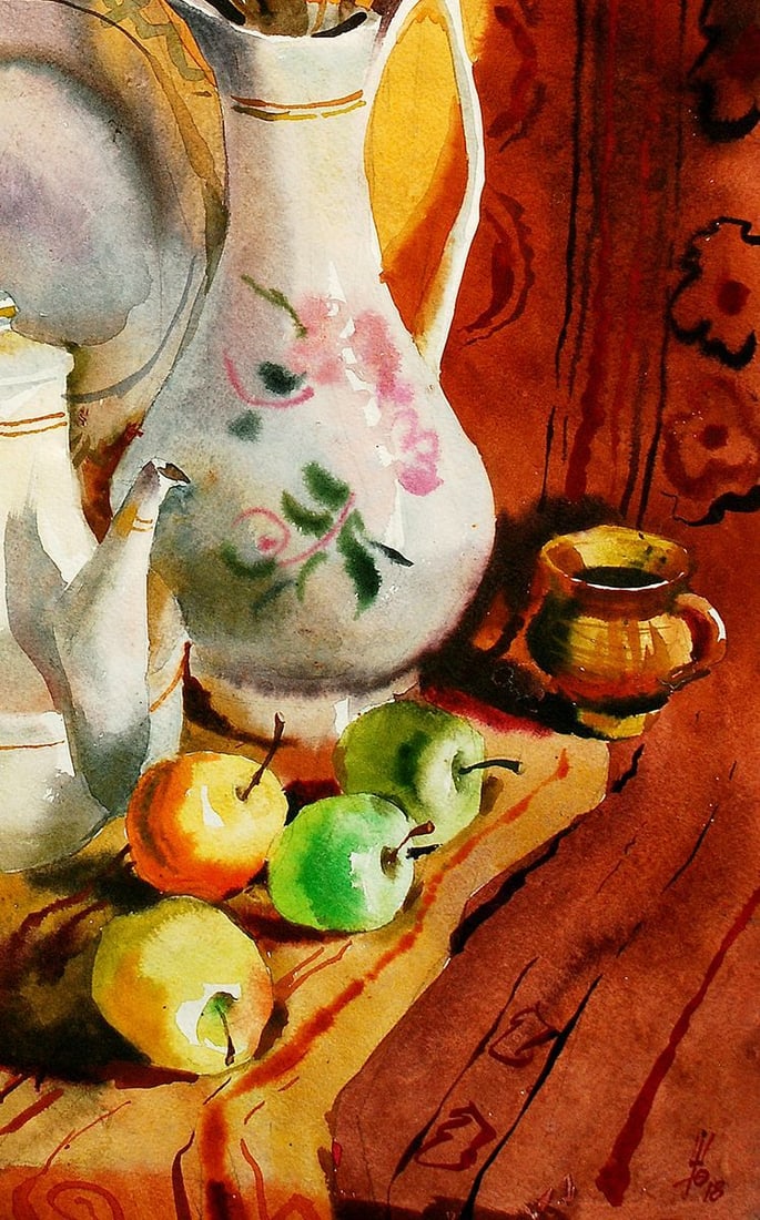 Watercolor painting Still life Egor Ktpatunov - 5