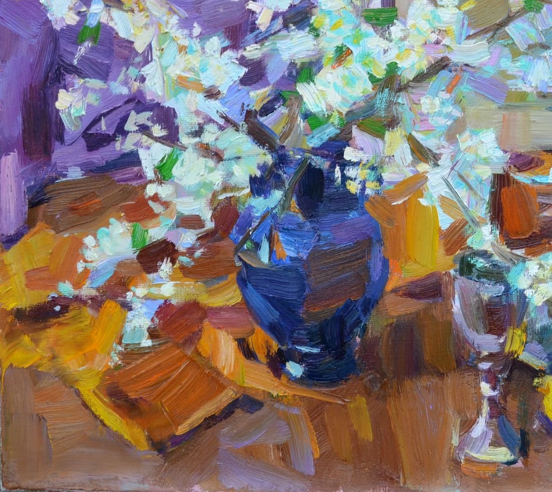Oli painting Still life with twigs Tepeta Miacheslav - 3