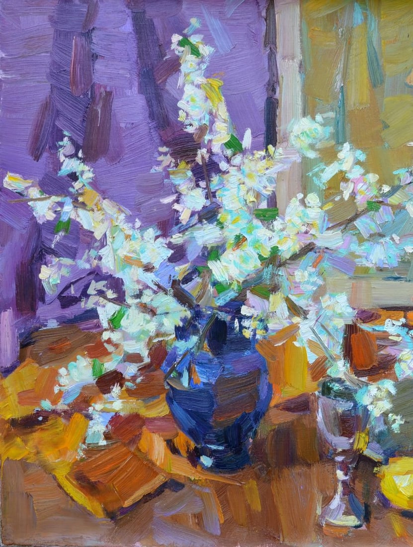 Oli painting Still life with twigs Tepeta Miacheslav - 4