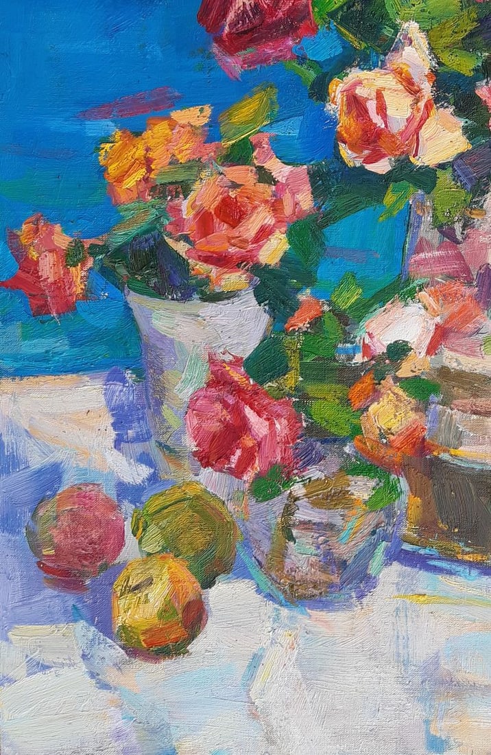 Oli painting Roses by the sea Tepeta Miacheslav - 2