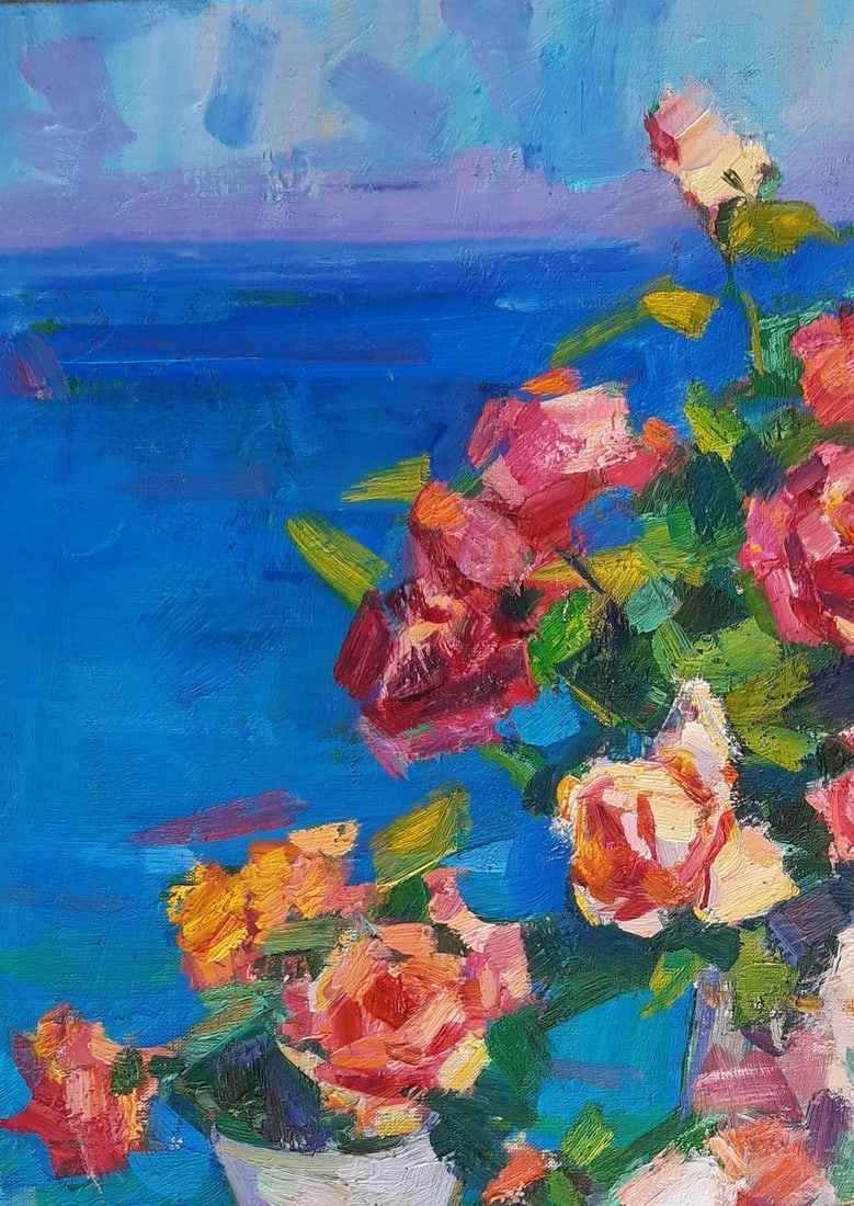 Oli painting Roses by the sea Tepeta Miacheslav - 3
