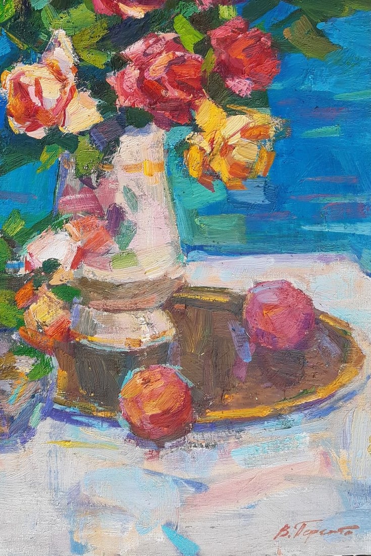 Oli painting Roses by the sea Tepeta Miacheslav - 4