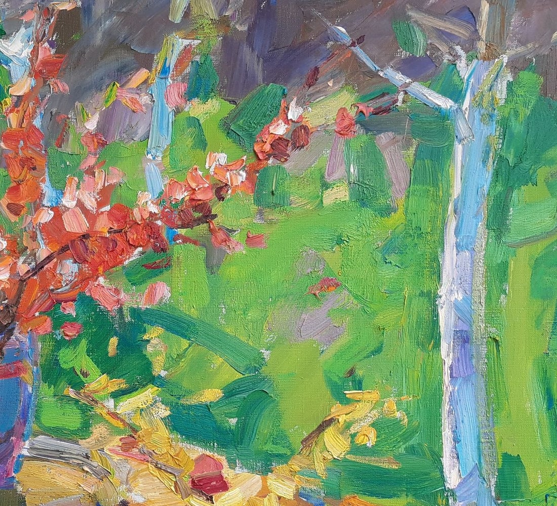 Oli painting Red twigs Tepeta Miacheslav - 5