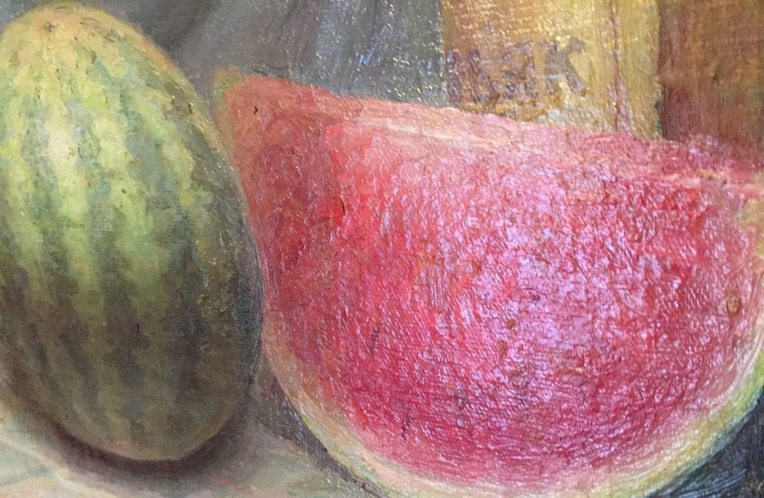Oil painting Watermelon original picture painter - 7