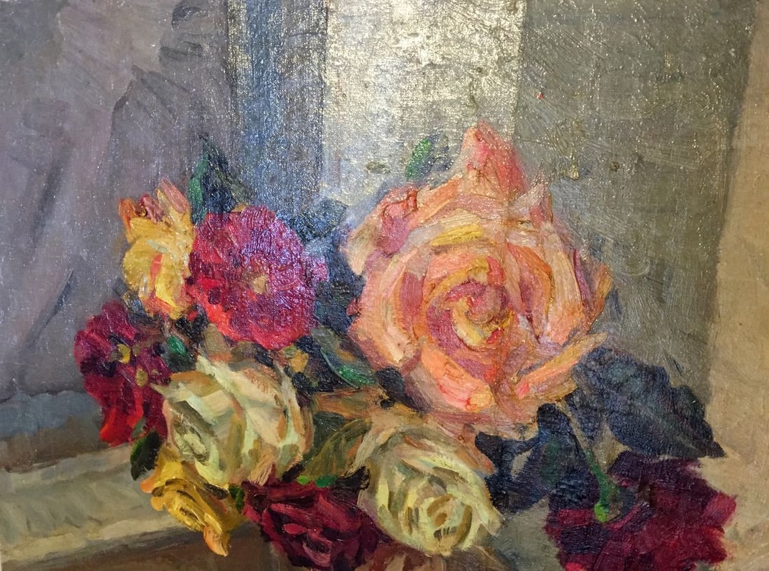 Oil painting Roses Kolomoitsev Petr Mikhailovich - 2