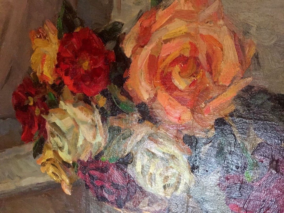 Oil painting Roses Kolomoitsev Petr Mikhailovich - 6