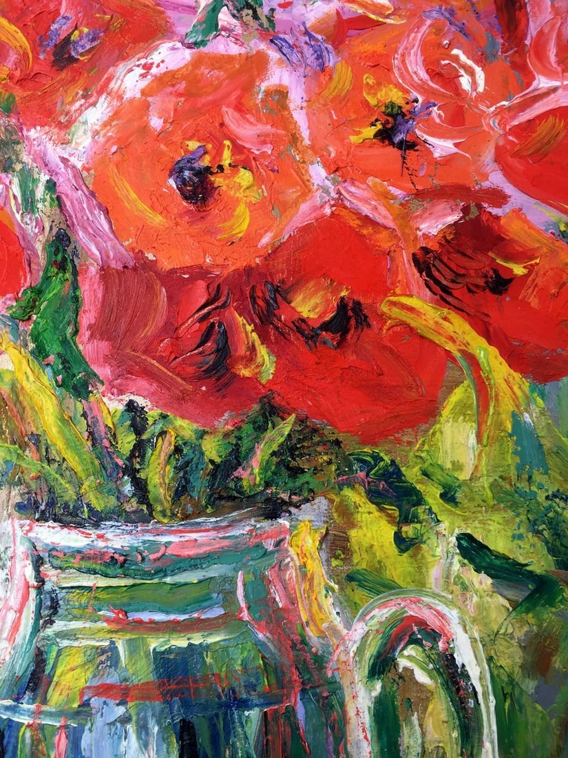 Oil painting Still life original painter picture - 6