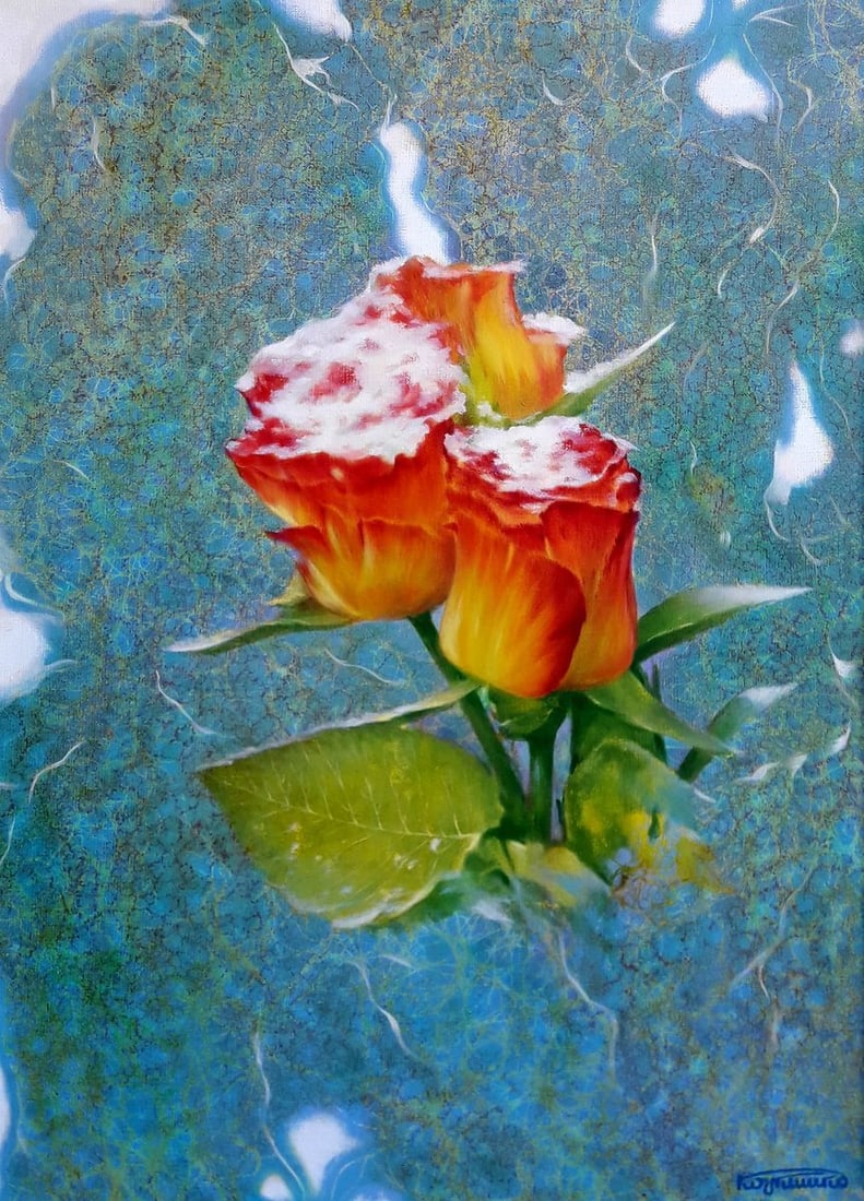 Oil painting Roses Korkishko Vasily - 2