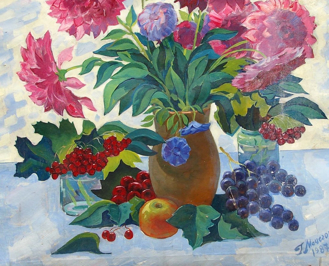 Oil painting Dahlias Matsegora Grigory Prokopovich - 2