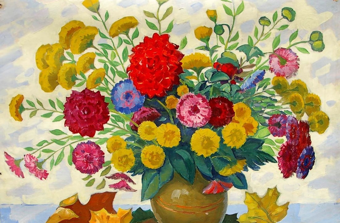Oil painting Autumn bouquet Matsegora Grigory Prokopovich - 2