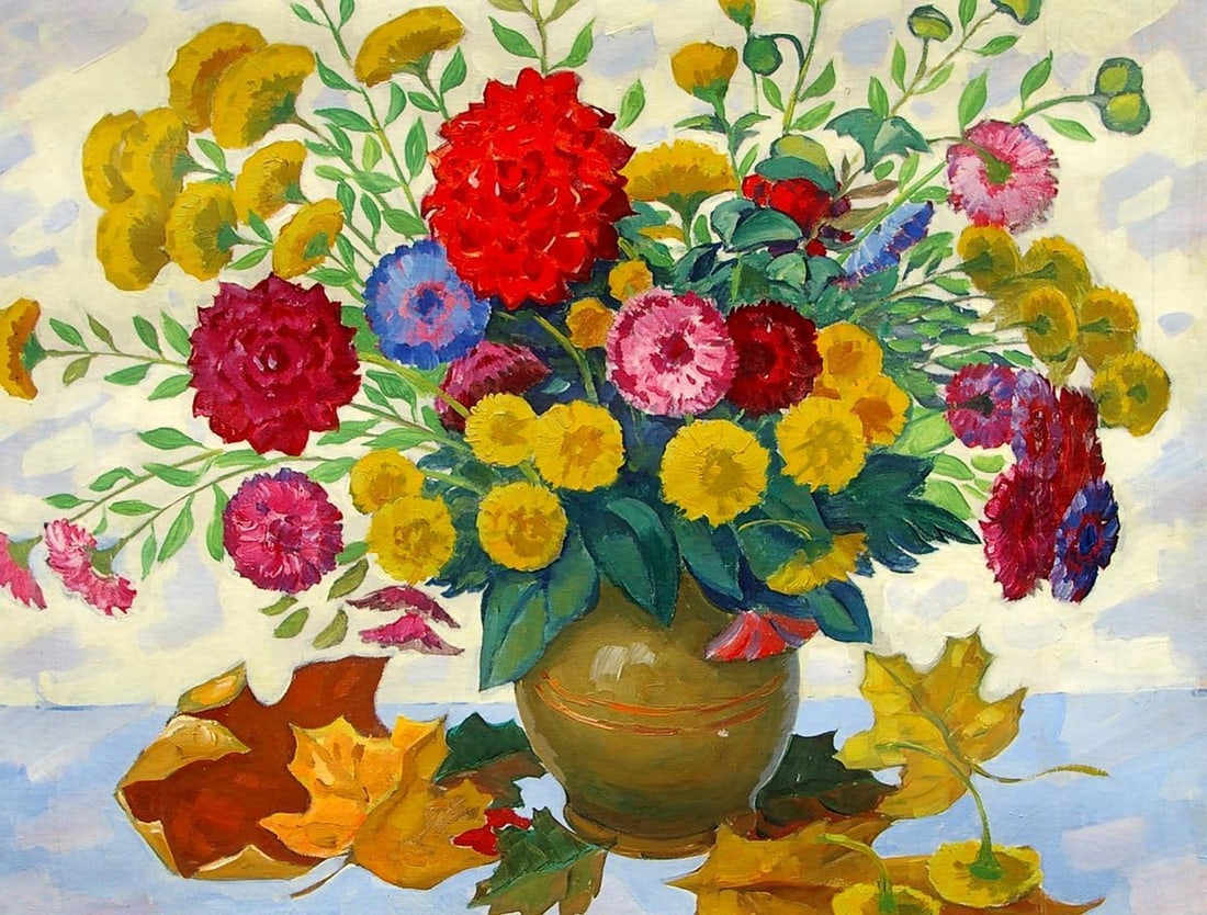 Oil painting Autumn bouquet Matsegora Grigory Prokopovich - 3