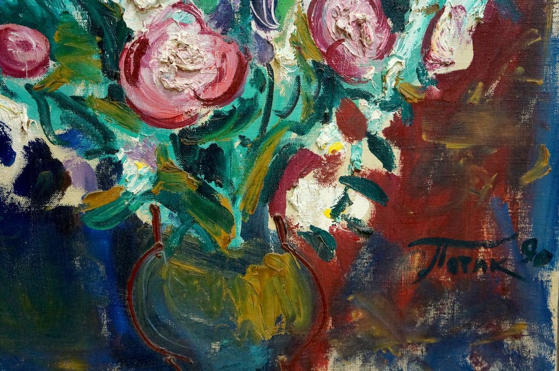 Oil painting Beautiful bewitching flowers Patik Volodymyr Yosypovych - 6