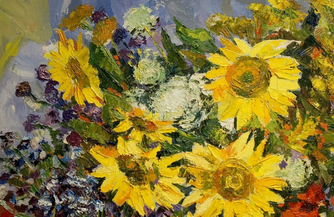 Oil painting Sunflowers Kolomoitsev Petr Mikhailovich - 3