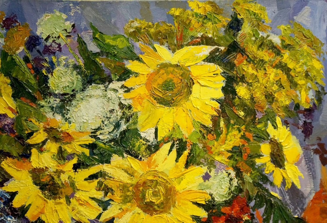 Oil painting Sunflowers Kolomoitsev Petr Mikhailovich - 4