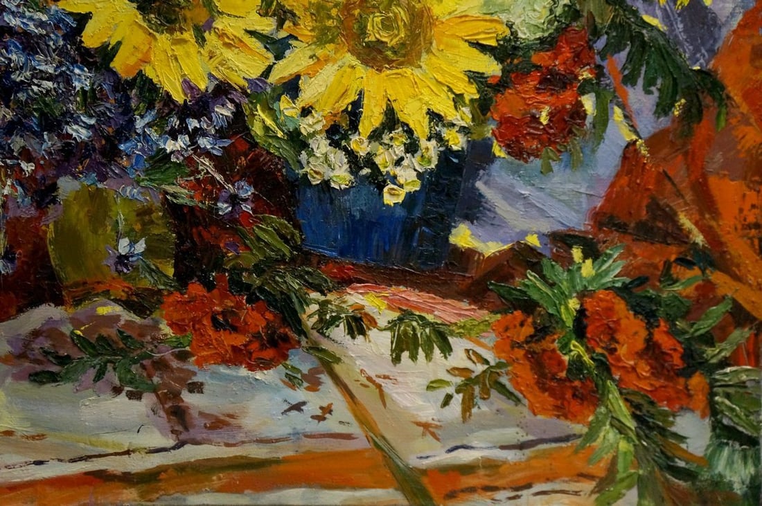 Oil painting Sunflowers Kolomoitsev Petr Mikhailovich - 5