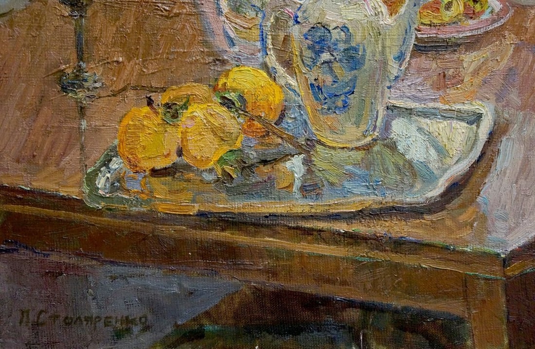 Oil painting Flowers by the window Peter Kuzmich Stolyarenko - 2