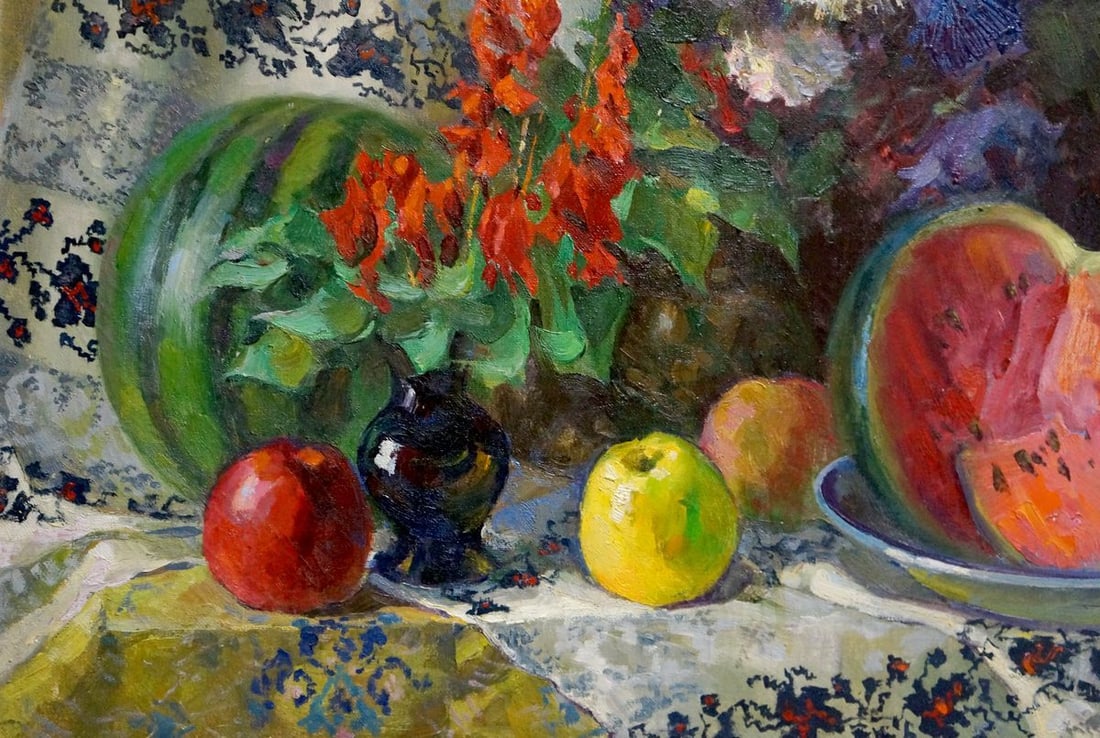 Oil painting Still life with watermelons Zhabinsky Leonid Andreevich - 2